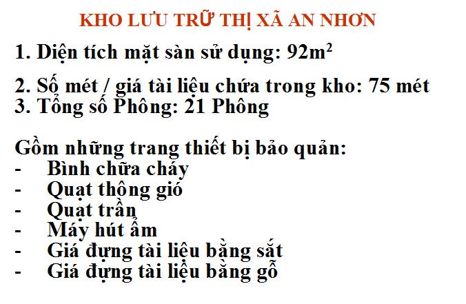 BÌNH ĐỊNH TỔ CHỨC LƯU TRỮ CẤP HUYỆN