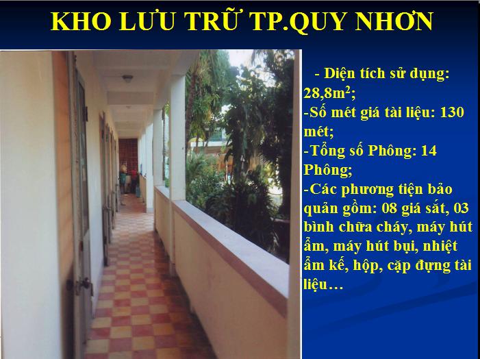 BÌNH ĐỊNH TỔ CHỨC LƯU TRỮ CẤP HUYỆN