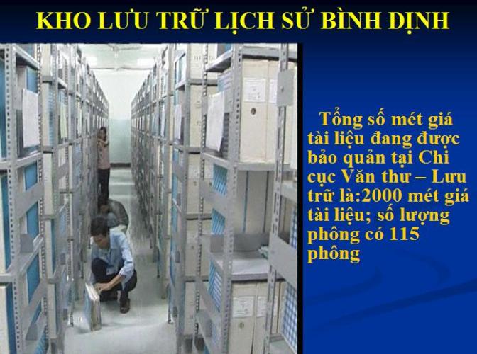 BÌNH ĐỊNH TỔ CHỨC LƯU TRỮ CẤP HUYỆN