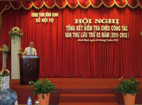 HỘI NGHỊ TỔNG KẾT KIỂM TRA CHÉO CÔNG TÁC VĂN THƯ, LƯU TRỮ 02 NĂM 2011-2013