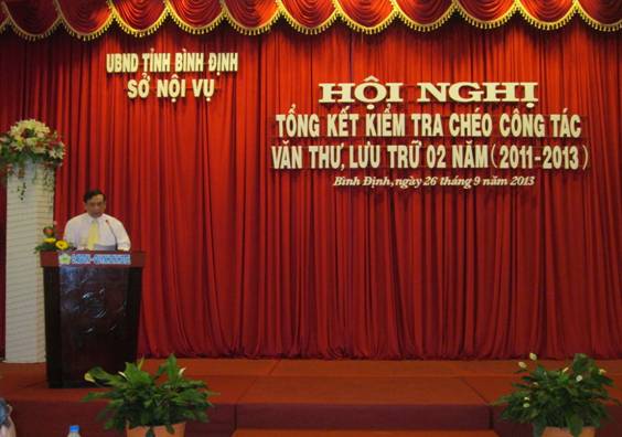 HỘI NGHỊ TỔNG KẾT KIỂM TRA CHÉO CÔNG TÁC VĂN THƯ, LƯU TRỮ 02 NĂM 2011-2013