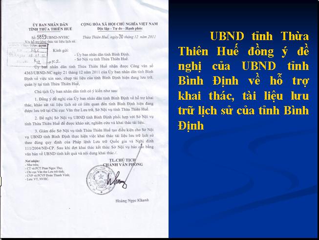 CÔNG TÁC SƯU TẦM TÀI LIỆU LƯU TRỮ QUÝ, HIẾM TRÊN ĐỊA BÀN TỈNH BÌNH ĐỊNH