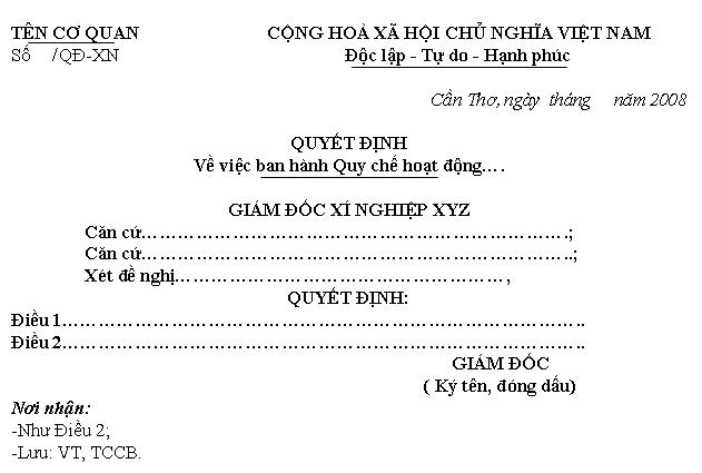 Soạn thảo văn bản hành chính